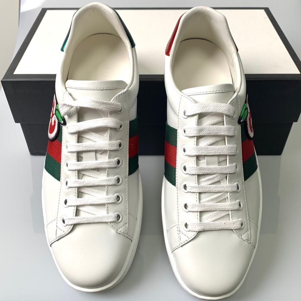 NIB Gucci man GG Apple Ace Shoes Size 6 - Picture 3 of 16